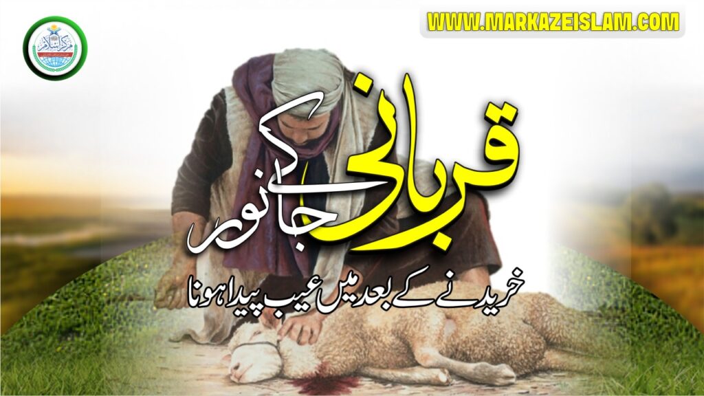 قربانی کے جانورخریدنےکے بعد  عیب پیدا ہونا 